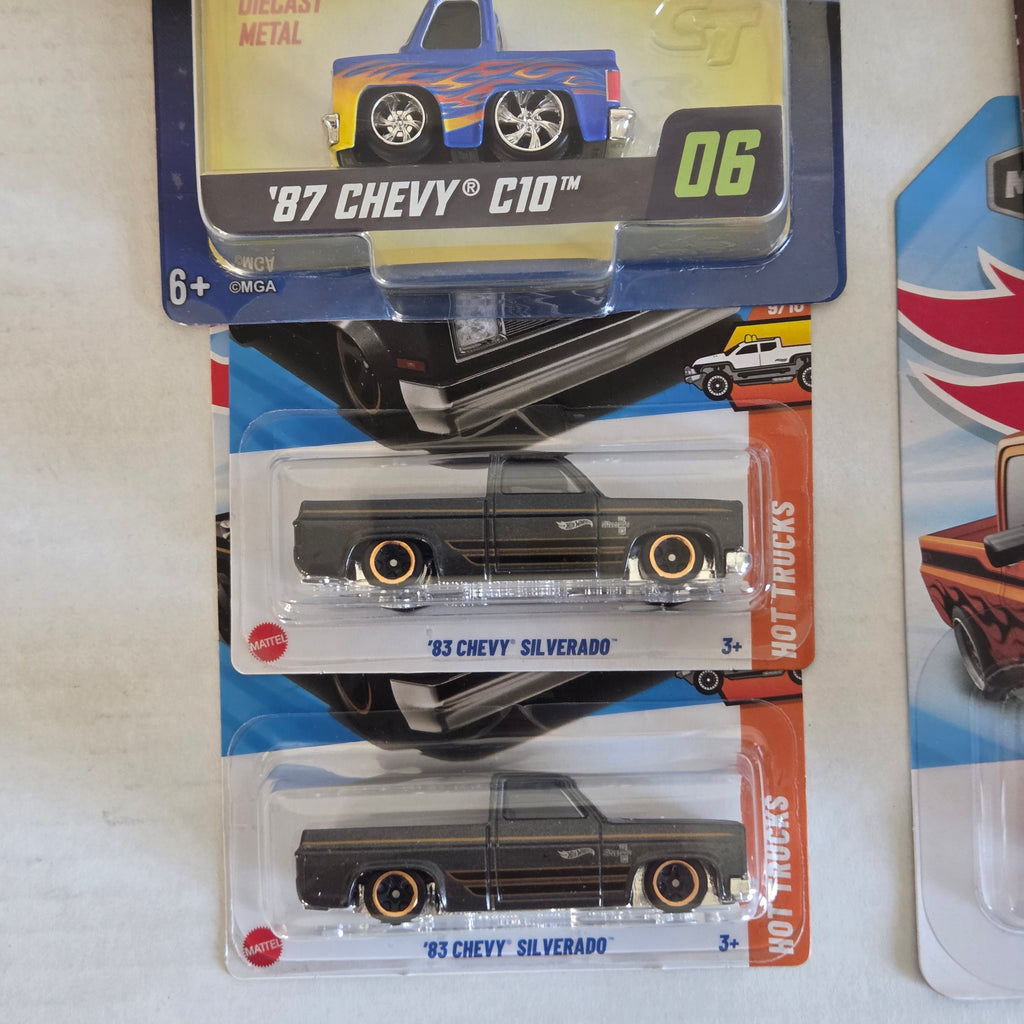 Chevy C10 Silverado Diecast Collection Lot – Hot Wheels & Car Tuned