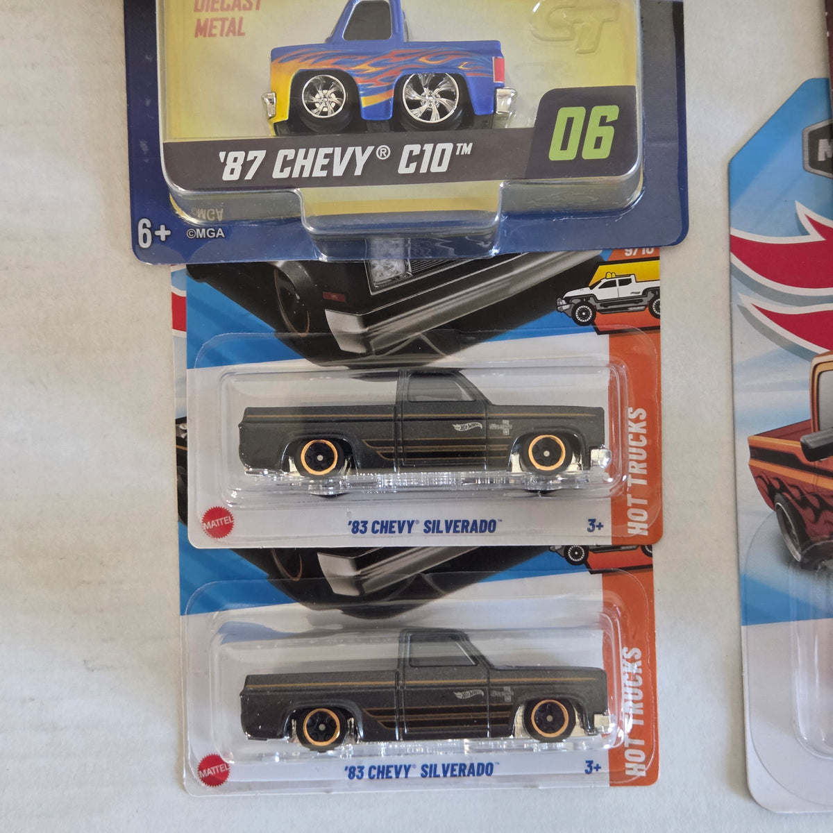 Chevy C10 Silverado Diecast Collection Lot – Hot Wheels & Car Tuned