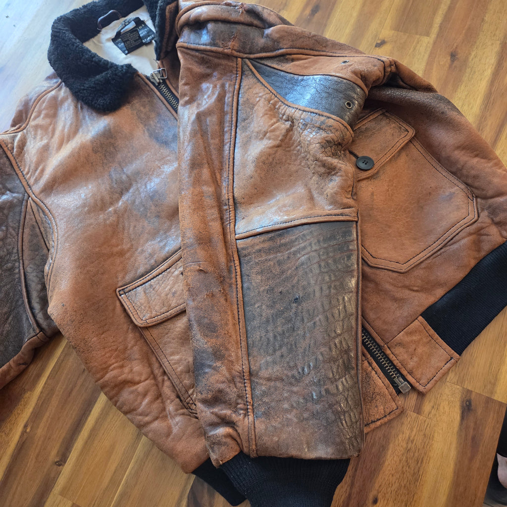 US Navy Leather Jacket Type G-1 Spec 7823 Brown Heavy