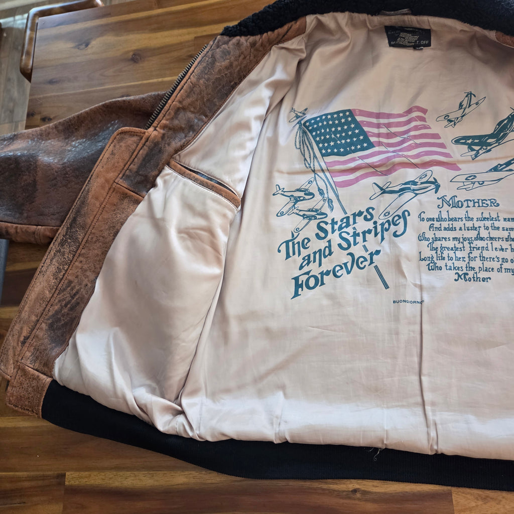 US Navy Leather Jacket Type G-1 Spec 7823 Brown Heavy