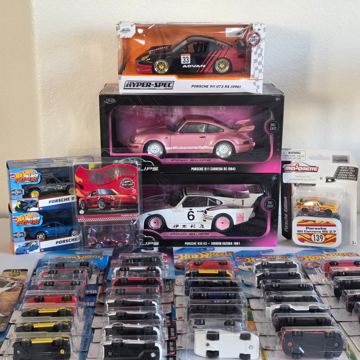 Porsche Diecast Car Collection Lot – Hot Wheels RLC, Jada, Majorette & Premium