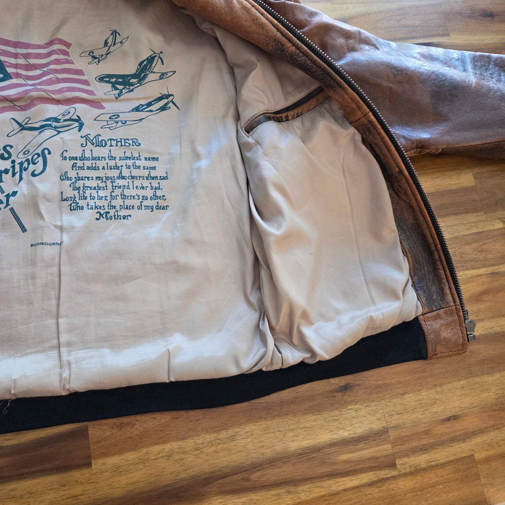 US Navy Leather Jacket Type G-1 Spec 7823 Brown Heavy