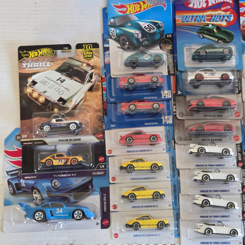 Porsche Diecast Car Collection Lot – Hot Wheels RLC, Jada, Majorette & Premium