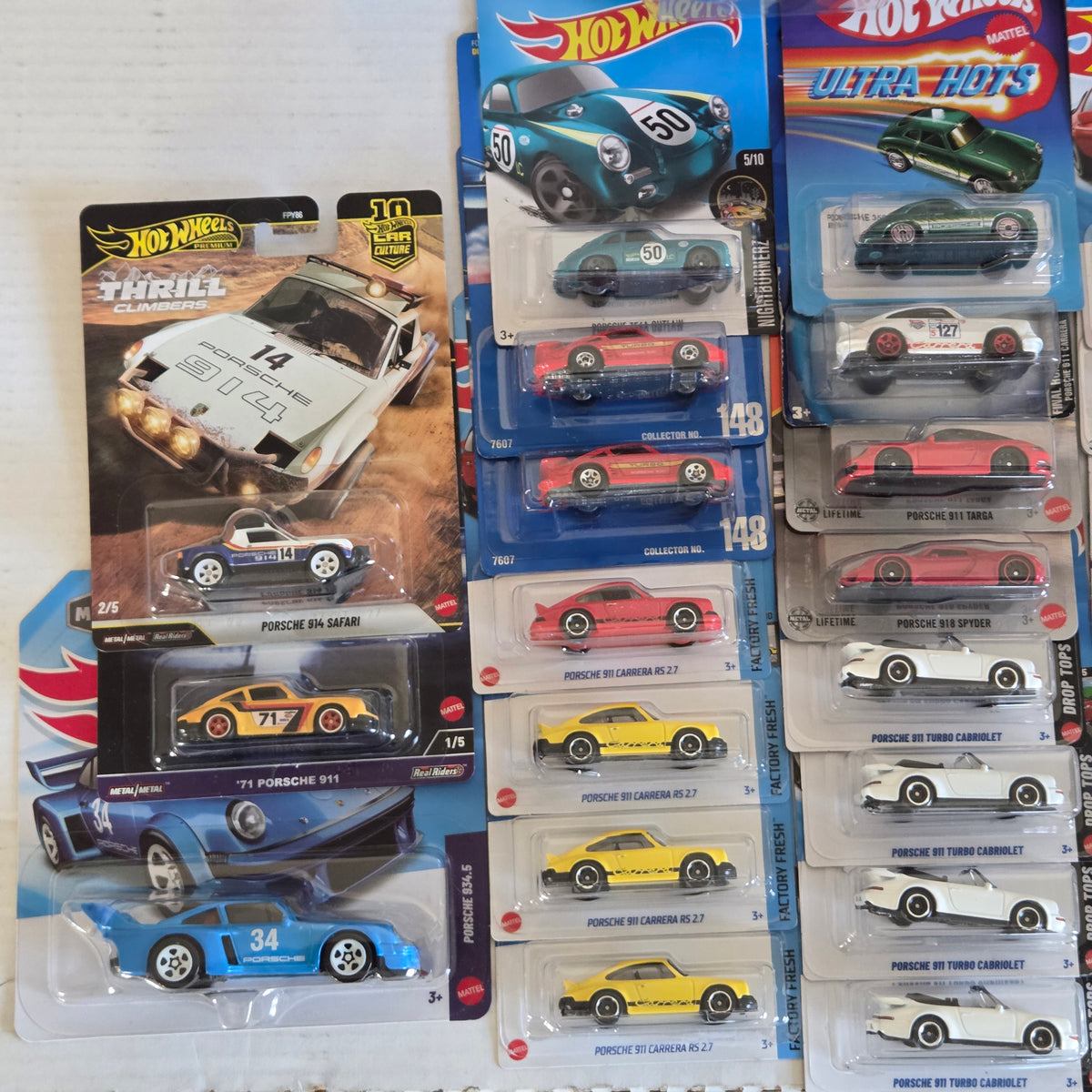Porsche Diecast Car Collection Lot – Hot Wheels RLC, Jada, Majorette & Premium