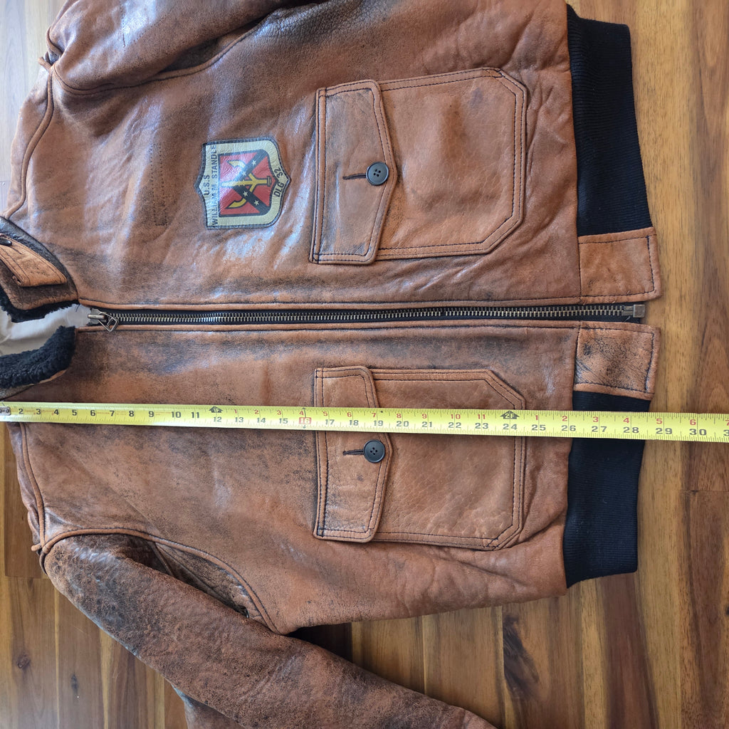 US Navy Leather Jacket Type G-1 Spec 7823 Brown Heavy