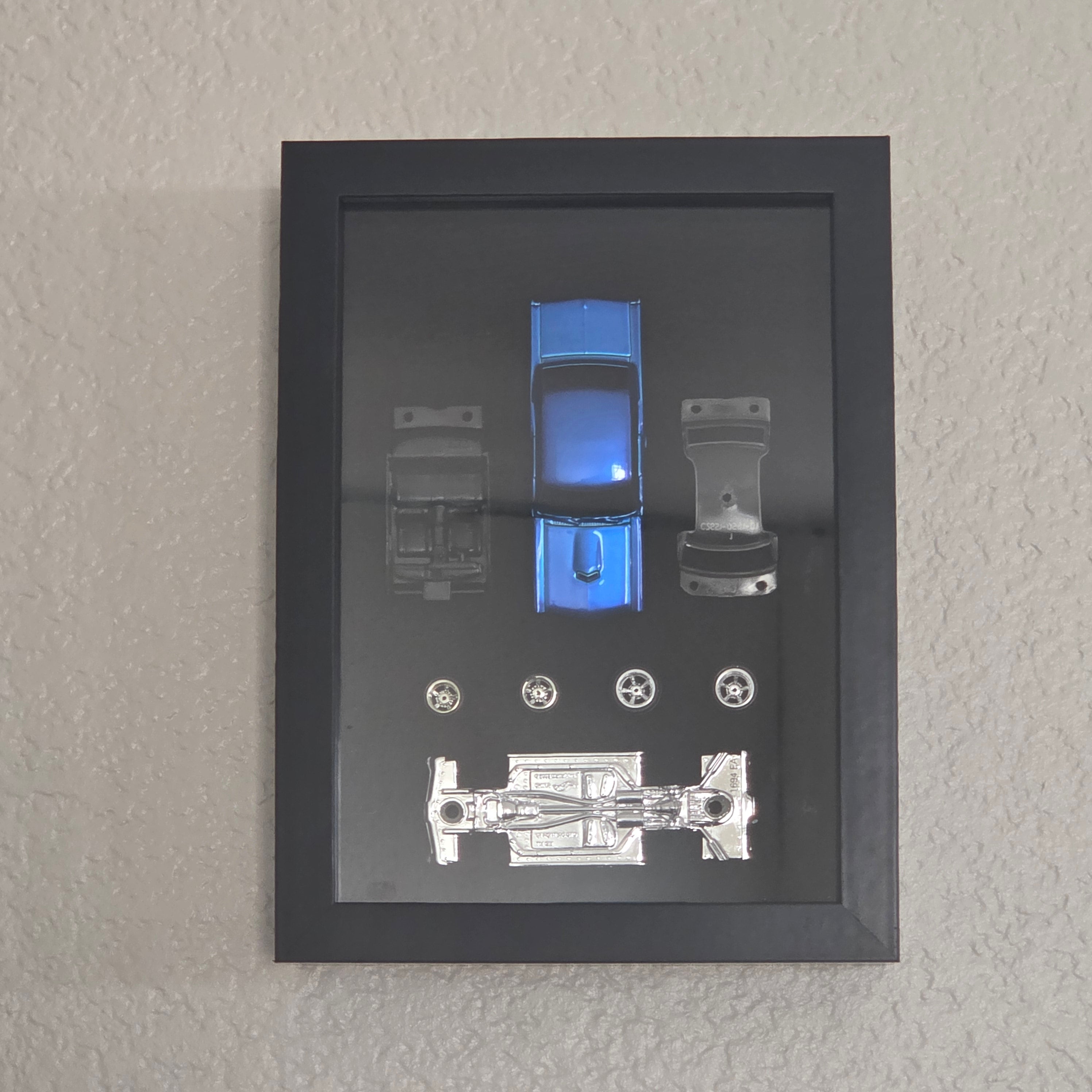 Handmade Hot Wheels 1:64 1967 Pontiac GTO Shadow Box Display