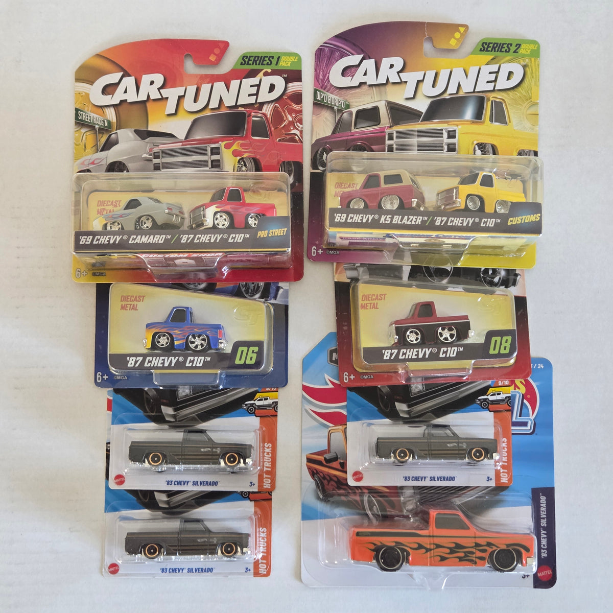 Chevy C10 Silverado Diecast Collection Lot – Hot Wheels & Car Tuned